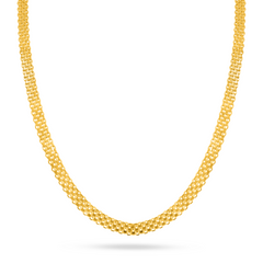 18K Gold Flat Chain - 21.75"