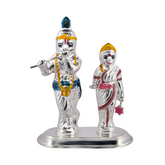 Silver Krishna Radha Idol
