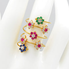 18K Gold Spring Ring