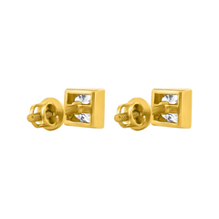 22K Gold CZ Earrings