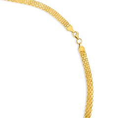 18K Gold Flat Chain - 21.75"
