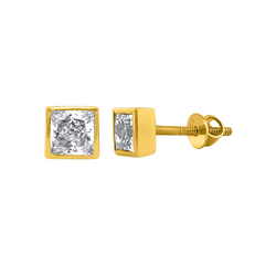 22K Gold CZ Earrings