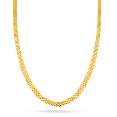 18K Gold Flat Chain - 21.75"