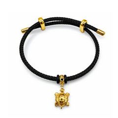 Braided Cord Adjustable Charm Bracelet