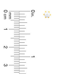 22K Gold Elegant Pearl Stud Earrings