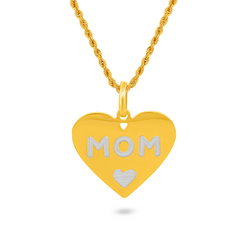 22K Gold MOM Pendant