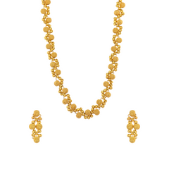 22K Gold Necklace & Earrings Set