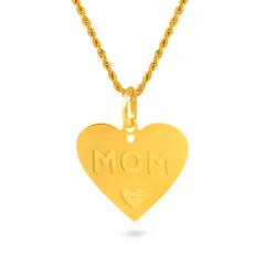 22K Gold MOM Pendant