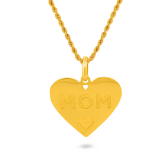 22K Gold MOM Pendant