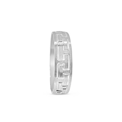 Platinum Geometric Maze Band