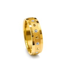 22K Gold Constellation Wedding Band