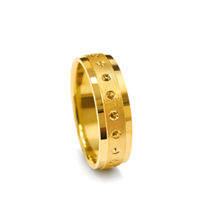 22K Gold Constellation Wedding Band