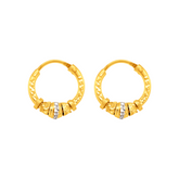 22K Gold Luxe Heritage Hoop Earrings