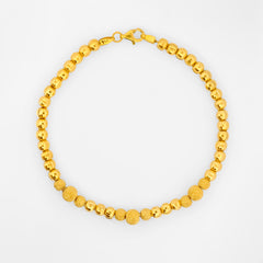 22K Gold Elegant Beaded Bracelet 7.25"