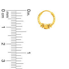 22K Gold Radiant Hoop Earrings