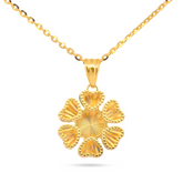 22K Gold Rainbow Floral Pendant