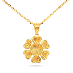 22K Gold Rainbow Floral Pendant