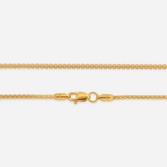 22K Gold Quadcable Chain - 16"