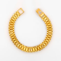 22K Gold Crown Bracelet 6"