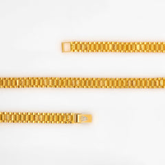 22K Gold Crown Bracelet 6"