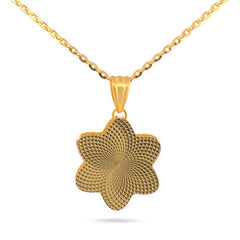 22K Gold Rainbow Floral Pendant