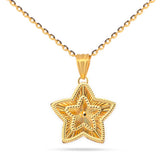 22K Gold Rainbow Star Pendant