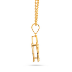 22K Gold Rainbow Star Pendant