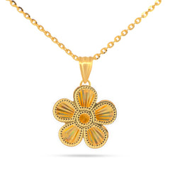 22K Gold Rainbow Flower Pendant