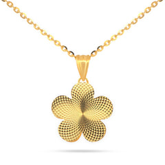 22K Gold Rainbow Flower Pendant