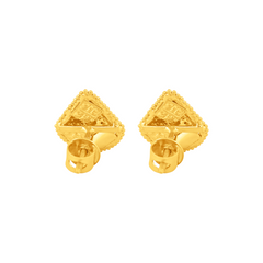 22K Gold Regal Teardrop Stud Earrings