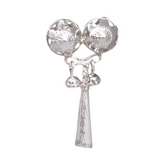 Silver Baby Dual Bell Rattle