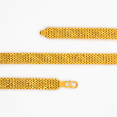 22K Gold Mens Wide Bracelet