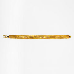 22K Gold Mens Wide Bracelet