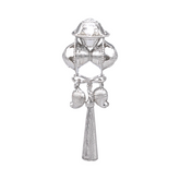 Silver Baby Traditional Rattle