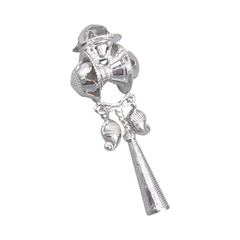 Silver Baby Traditional Rattle
