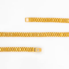 22K Gold Unisex Crown Bracelet