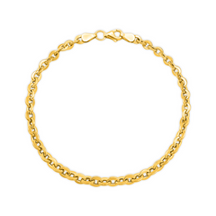 18K Gold Cable Link Bracelet