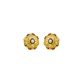 22K Gold Regal Pearl Earrings