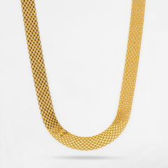 18K Gold Basketweave Chain - 18"