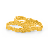 22K Gold Baby Bangles With Screw Closure