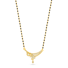 22K Gold Radiant Peacock-Inspired Mangalsutra Necklace