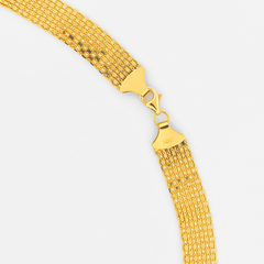 18K Gold Basketweave Chain - 18"