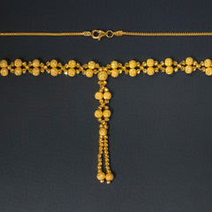 22K Gold Necklace & Earrings Set