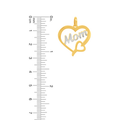22K Gold 'MOM' Pendant