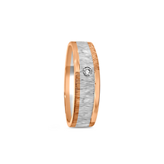 Platinum Rose Gold Diamond Band