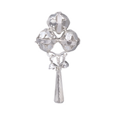 Silver Baby Triple Bell Rattle