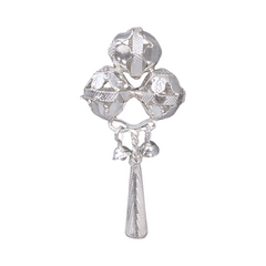 Silver Baby Triple Bell Rattle
