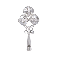 Silver Baby Triple Bell Rattle