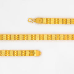 22K Gold Mens Wide Bracelet