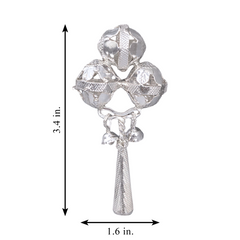 Silver Baby Triple Bell Rattle